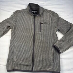 Weird Fish Mens Macaroni Full Zip Fleece Jacket Grey Textured‎ Knit Size M